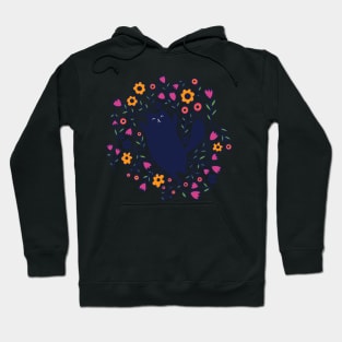 Cat in a Field of Flowers Hoodie